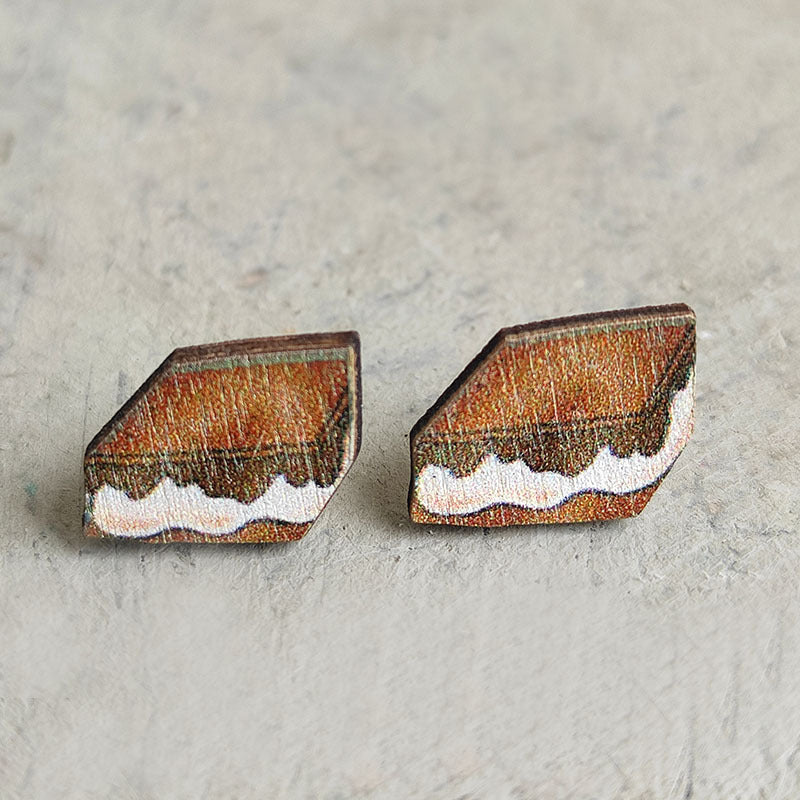 Wholesale 2 Pairs/pack Camping Outdoor Sports Earrings Tent Torch Brown Bear Earrings